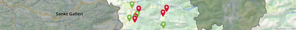 Kartenansicht für Apotheken-Notdienste in der Nähe von Schwarzenberg (Bregenz, Vorarlberg)